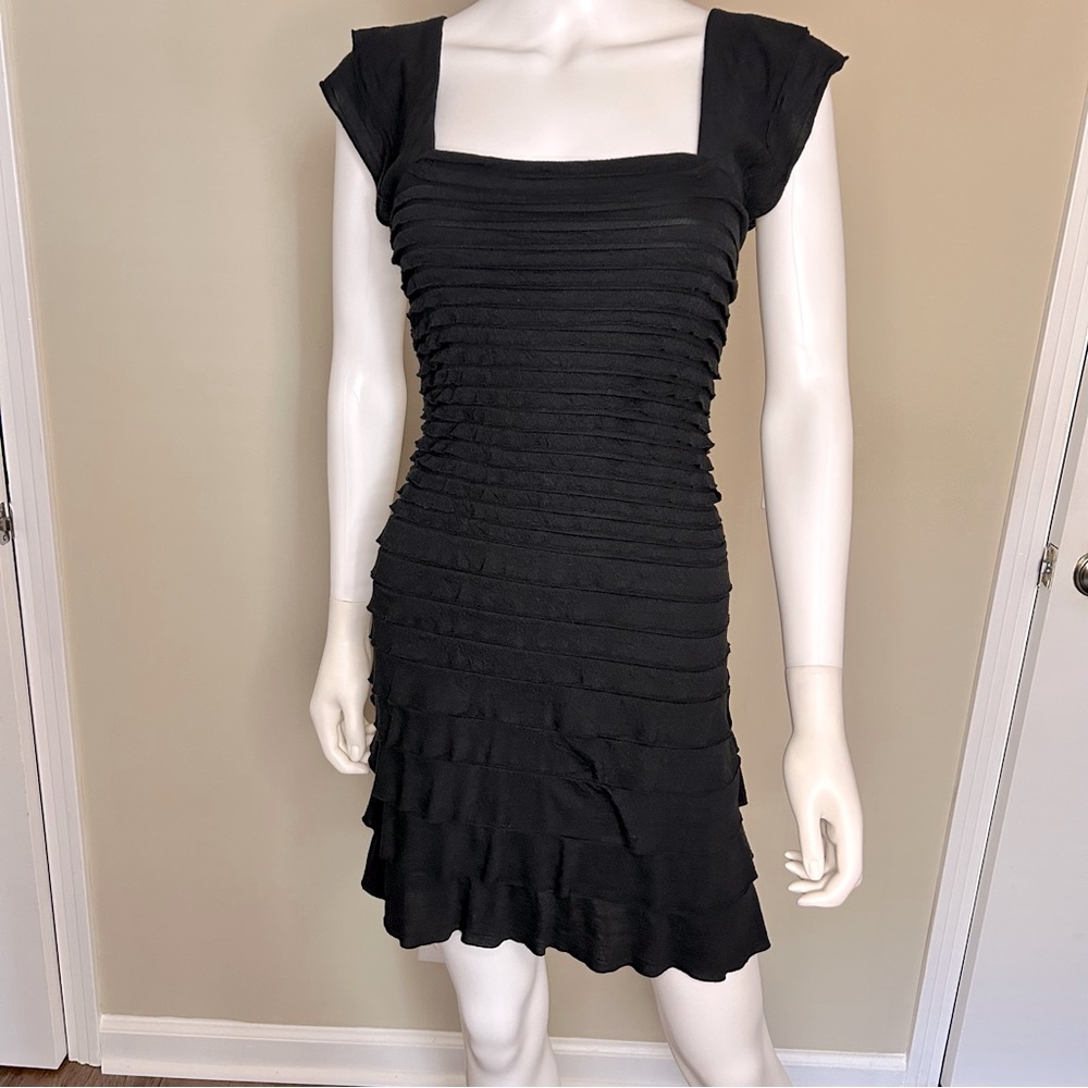 Sophie Max Black Tiered Mini Dress